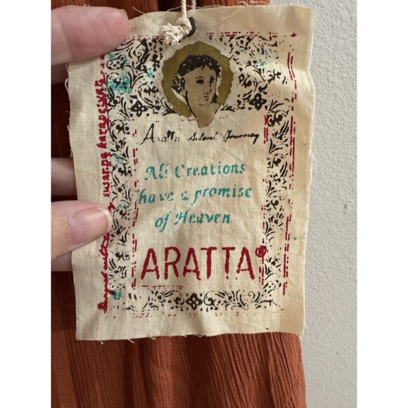 Aratta Silent Journey Dream Pants Medium Rust NEW Palazzo Pants Wide Leg Tiered - Picture 5 of 8